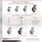 Service Caster 8 Inch Rubber on Aluminum Caster Set with Roller Bearings and Swivel Locks SCC SCC-35S820-RAR-BSL-4 - alternate 5